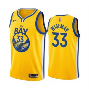 Maillot de basket-ball Warriors 2020-21 # 33 James Wiseman Statement Edition Gold Swingman Jersey 166642