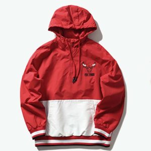 Anorak 2020 Chicago Bulls Red Anorak Homme rouge et blanc 172031
