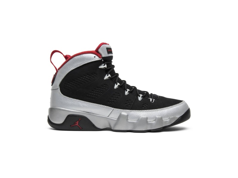 Air Jordan 9 Retro Johnny Kilroy Baskets Noir/Métallique Platine-Gym Rouge 302370 012