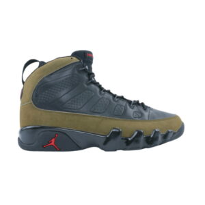 Baskets Air Jordan 9 Retro Olive 2002 Noir/Olive clair-True Rouge 174334