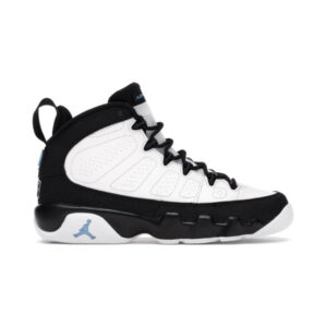 Air Jordan 9 Retro University Blue GS Baskets Blanc/University Bleu/Noir 302359 140