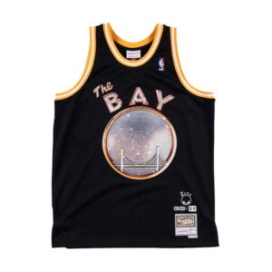 Maillot Swingman Mitchell & Ness x E-40 x Golden State Warriors Noir 173348