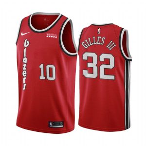 Maillot de basket-ball 2020-21 Portland Trail Blazers # 32 Harry Gilles III édition classique rouge maillot Swingman blanc 171717