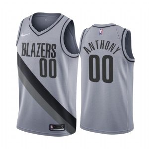 Maillot de basket-ball 2020-21 Portland Trail Blazers #00 Carmelo Anthony Earned Edition Gris Swingman Jersey 171111