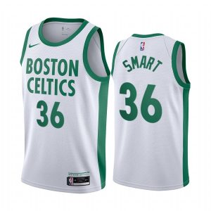 Maillot Swingman blanc Boston Celtics #36 Marcus Smart City Edition 2020-21 170076