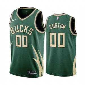 Maillot de basket-ball 2020-21 Milwaukee Bucks #00 Édition personnalisée gagnée Maillot Swingman vert 169829