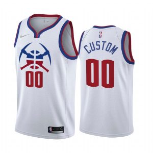 Maillot de basket-ball 2020-21 Denver Nuggets #00 Édition personnalisée gagnée Blanc Swingman Jersey Vert 170563