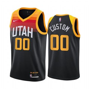 Maillot de basket-ball 2020-21 Utah Jazz #00 Custom City Edition Maillot Swingman noir 170797