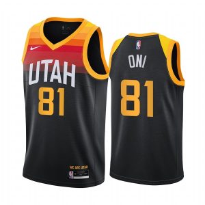 Maillot de basket-ball 2020-21 Utah Jazz #81 Miye Oni City Edition Maillot Swingman noir 170929