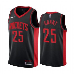 2020-21 Houston Rockets # 25 Jerian Grant Earned Edition Maillot Swingman noir 171553