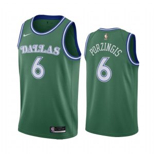 Maillot de basket-ball 2020-21 Dallas Mavericks # 6 Kristaps Porzingis édition classique maillot Swingman vert 172191