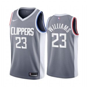 Maillot de basket-ball 2020-21 LA Clippers # 23 Lou Williams Earned Edition Gris Swingman Jersey 171012