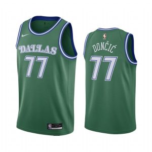 Maillot de basket 2020-21 Dallas Mavericks # 77 Luka Doncic édition classique maillot Swingman vert 171995