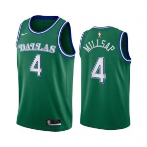 Maillot de basket-ball 2020-21 Dallas Mavericks #4 Paul Millsap édition classique maillot Swingman vert 171976