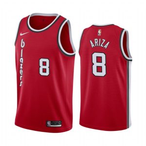 2020-21 Portland Trail Blazers # 8 Trevor Ariza édition classique maillot Swingman rouge maillot de basket-ball crème 171750