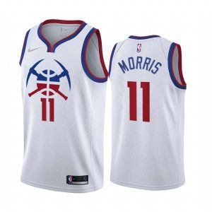 2020-21 Denver Nuggets # 11 Monte Morris Earned Edition Blanc Swingman Jersey Maillot de basket-ball 170531