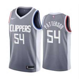 Maillot de basket-ball 2020-21 LA Clippers # 54 Patrick Patterson édition gagnée, maillot Swingman gris 170996