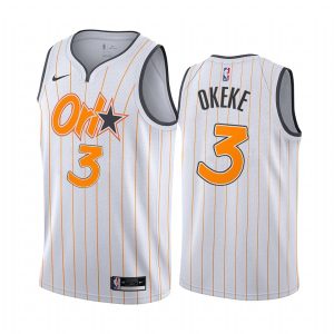 Maillot de basket-ball 2020-21 Orlando Magic #3 Chuma Okeke City Edition Maillot Swingman blanc 171677