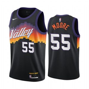 Maillot de basket-ball Phoenix Suns 2020-21 # 55 E'Twaun Moore City Edition Maillot Swingman noir 169705