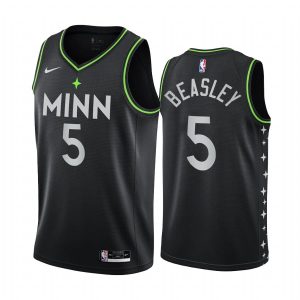 Maillot de basket-ball 2020-21 Minnesota Timberwolves #5 Malik Beasley City Edition Noir Swingman Jersey 171342