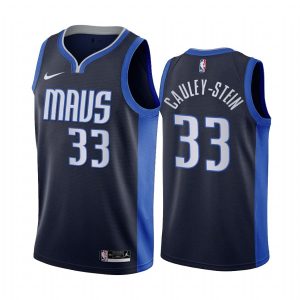 Maillot de basket-ball des Dallas Mavericks 2020-21 # 33 Willie Cauley-Stein Earned Edition Navy Swingman Jersey 171414