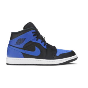 Air Jordan 1 Mid Hyper Royal Tumbled Cuir 554724 077