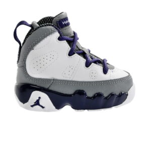 Air Jordan 9 Retro Barons TD Baskets Blanc/Imperial Violet-Cool Gris 401812 109