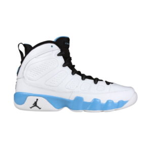 Air Jordan 9 Retro University Blue 2010 GS Baskets Blanc/Noir-University Bleu 302359 103
