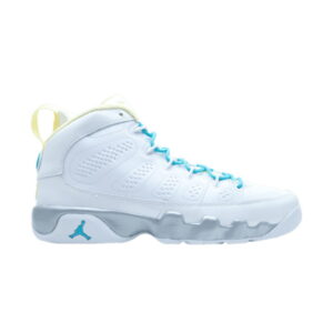 Air Jordan 9 Retro Blanc Turquoise GS Blanc/Turquoise-Mtllc Slvr-Lmn 302359 105