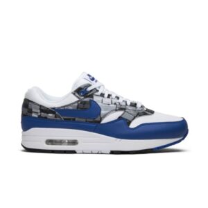 Atmos x Nike Air Max 1 We Love Nike Baskets (Game Royal) Blanc/Game Royal/Gris neutre AQ0927 100