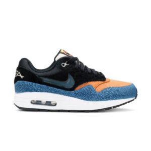 Baskets De'Aaron Fox x Nike Air Max 1 Swipa GS Noir/Orange cendre/Bleu photo/Particule de lune/Minerai du désert CJ9888 001