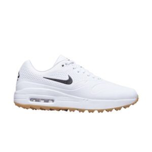 Nike Air Max 1 Golf Gomme blanche – Noir Swoosh Blanc/Noir/Gomme marron clair AQ0863 101 BLK