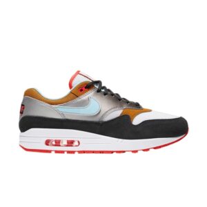 Nike Air Max 1 Graffiti Logo Baskets Blanc/Chutney/Gris fumée foncé/Glacier Ice CZ8138 100