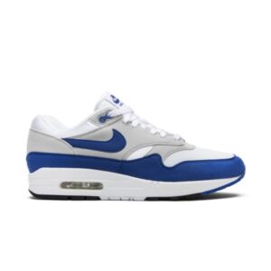 Nike Air Max 1 OG Anniversary Royal (Paire de réapprovisionnement 2017) Blanc/Game Royal/Gris neutre/Noir 908375 102