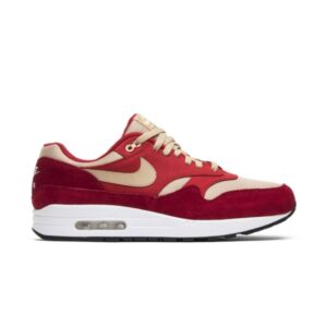 Nike Air Max 1 Premium Retro Rouge Curry Baskets Rouge dur/Rouge Rush/Vanille pâle/Champignon 908366 600