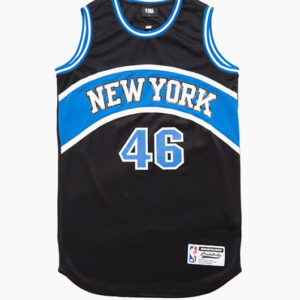 Maillot de basket-ball NBA New York Knicks #46 noir bleu 2018 noir et bleu 194370