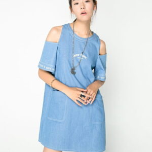 Robe 2018 NBA New York Knicks Denim Dress noir, bleu 194453
