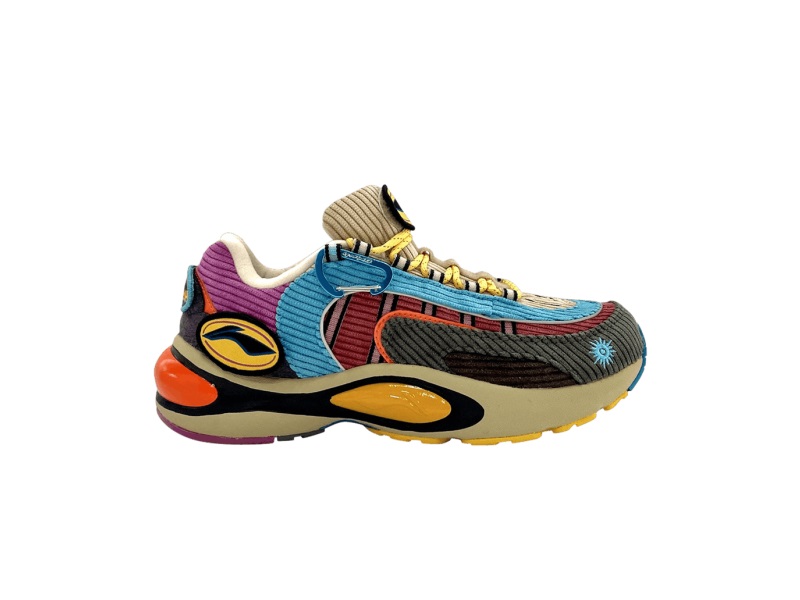 Baskets Li-Ning Essence New York Fashion Week – Velours côtelé bleu vintage ARHP189 5