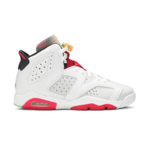 Air Jordan 6 Retro GS Hare Baskets Blanc 384665 062