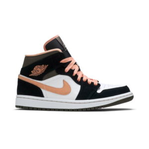 Femme Air Jordan 1 Mid SE Peach Mocha Bleu DH0210 100