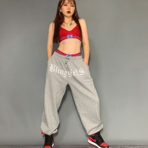 Pantalons de survêtement 2020 Blinggirls Style hip-hop pantalons de survêtement gris/noir multicolore KK09760