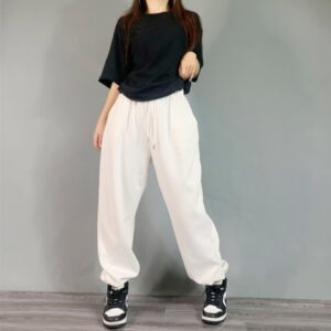Pantalons de survêtement 2020 Style hip-hop pantalons de survêtement monochromatique blanc/noir blanc, noir HH008