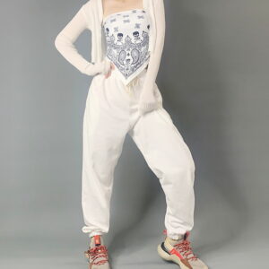 Pantalons de survêtement 2020 pantalons de survêtement hip-hop monochromatique blanc blanc BS0921