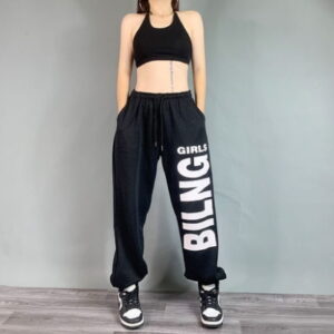 Pantalons de survêtement 2021 Bling Style Hip-hop pantalons de survêtement blanc/noir blanc, noir 09809