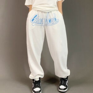 Pantalons de survêtement 2021 Ghostland Style Hip-hop pantalons de survêtement blanc crème 77014