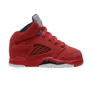Air Jordan 5 Retro TD Baskets en daim rouge 440890 602