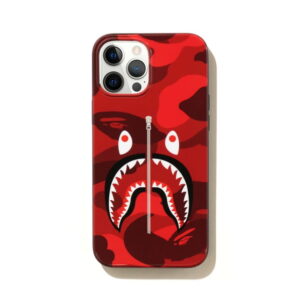 Coque de protection BAPE Color Camo Shark iPhone 12 Pro Max Case Rouge rouge 244217