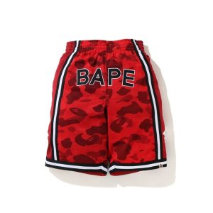 BAPE Color Camo Wide Basketball Shorts Rouge rouge 242612