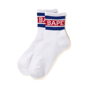 Chaussettes de sport BAPE Logo Ankle Socks Bleu bleu 244134