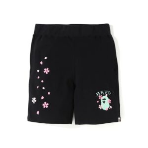 Short de sport BAPE Sakura Sweat Shorts Noir noir 243878